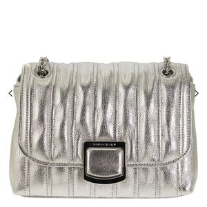 Longchamp Silver Small Brioche Quilted Crossbody Bag